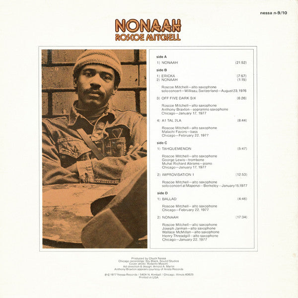 Roscoe Mitchell ~ Nonaah (Vinyl) - Djungel & Jazz