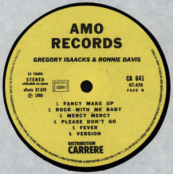 Gregory Isaack* & Ronnie Davis : Gregory Isaack & Ronnie Davis (LP, Album)