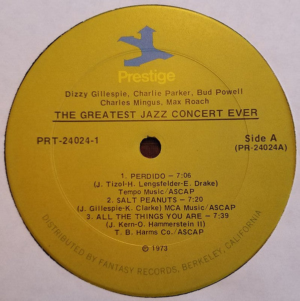 Charlie Parker, Dizzy Gillespie, Bud Powell, Charles Mingus, Max Roach : The Greatest Jazz Concert Ever (2xLP, Comp, RM, Gat)