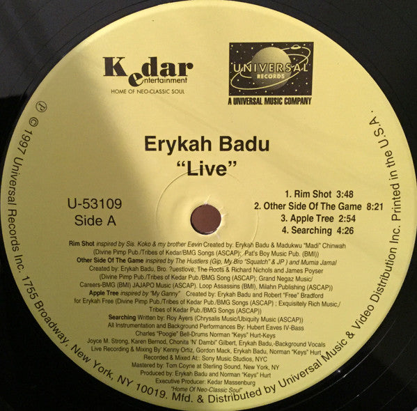 Erykah Badu ~ Live (Vinyl) - Djungel & Jazz
