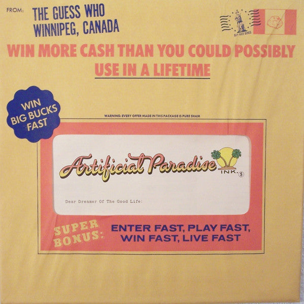 The Guess Who ~ Artificial Paradise (Vinyl) - Djungel & Jazz