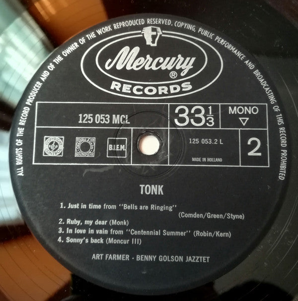 Art Farmer - Benny Golson Jazztet ~ Tonk (Vinyl) - Djungel & Jazz