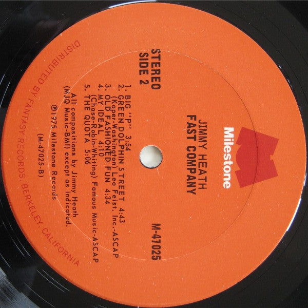 Jimmy Heath ~ Fast Company (Vinyl) - Djungel & Jazz