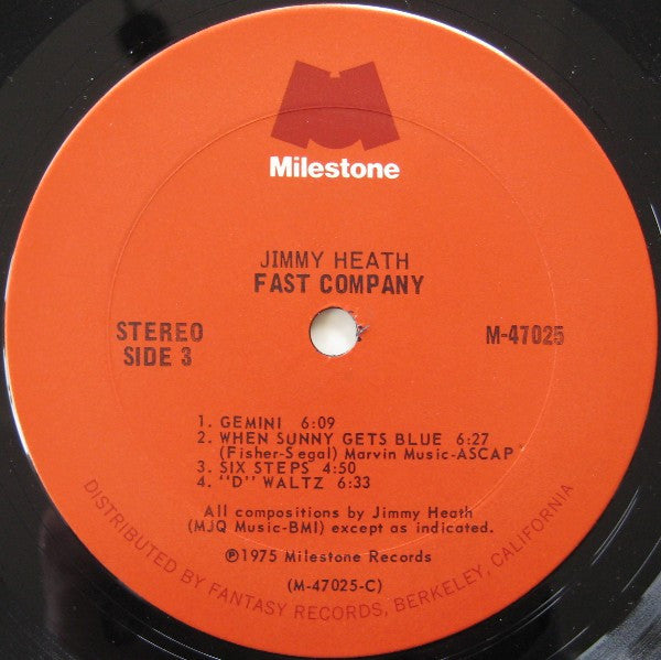 Jimmy Heath ~ Fast Company (Vinyl) - Djungel & Jazz