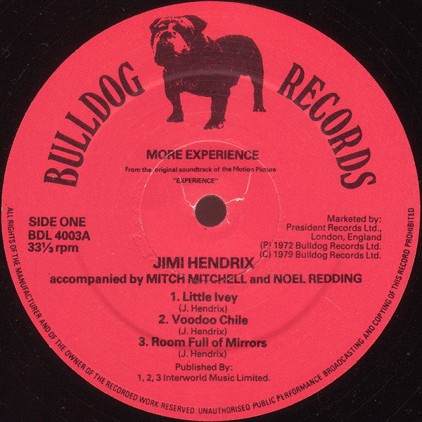Jimi Hendrix Accompanied By Mitch Mitchell And Noel Redding ~ More Experience (Volume Two) (Vinyl) - Djungel & Jazz