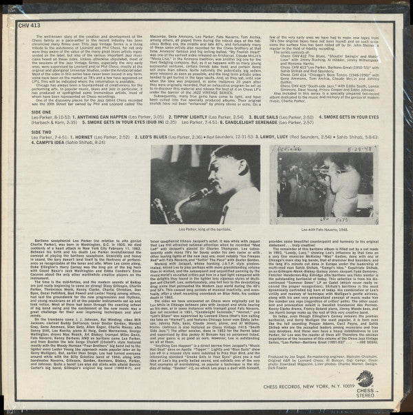 Leo Parker : The Late Great King Of The Baritone Sax (LP, Album, Mon)
