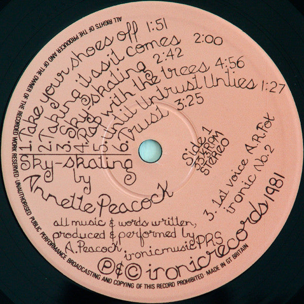 Annette Peacock ~ Sky-skating (Vinyl) - Djungel & Jazz