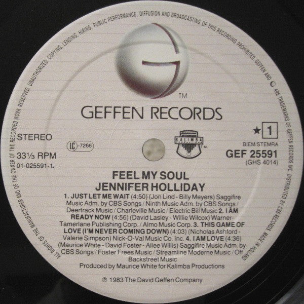 Jennifer Holliday ~ Feel My Soul (Vinyl) - Djungel & Jazz