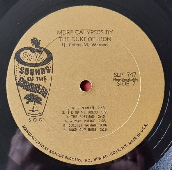 The Duke Of Iron : More Calypsos By The Duke Of Iron (LP)