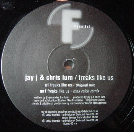 Jay-J & Chris Lum : Freaks Like Us (12")