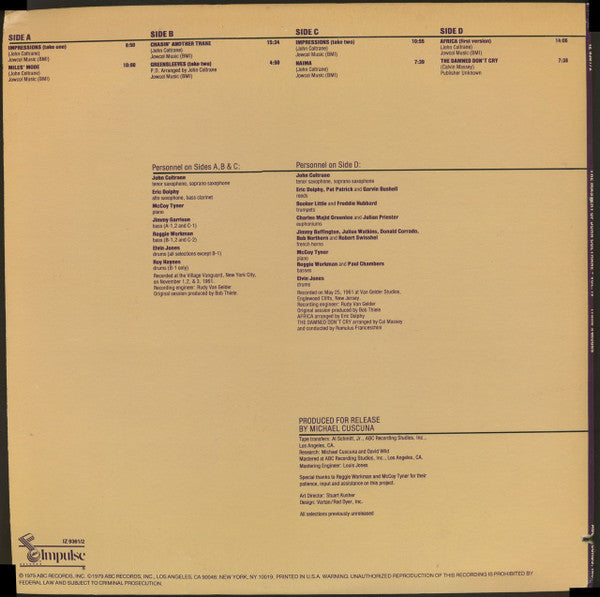 John Coltrane ~ The Mastery Of John Coltrane / Vol. IV "Trane's Modes" (Vinyl) - Djungel & Jazz