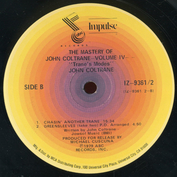 John Coltrane ~ The Mastery Of John Coltrane / Vol. IV "Trane's Modes" (Vinyl) - Djungel & Jazz