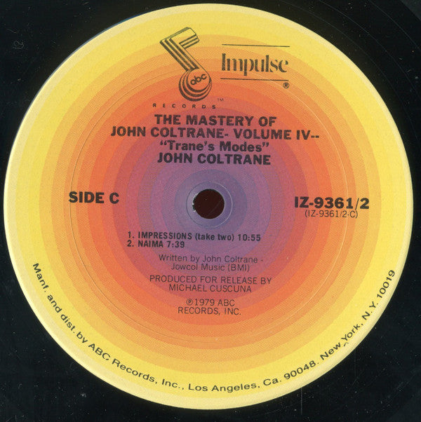 John Coltrane ~ The Mastery Of John Coltrane / Vol. IV "Trane's Modes" (Vinyl) - Djungel & Jazz