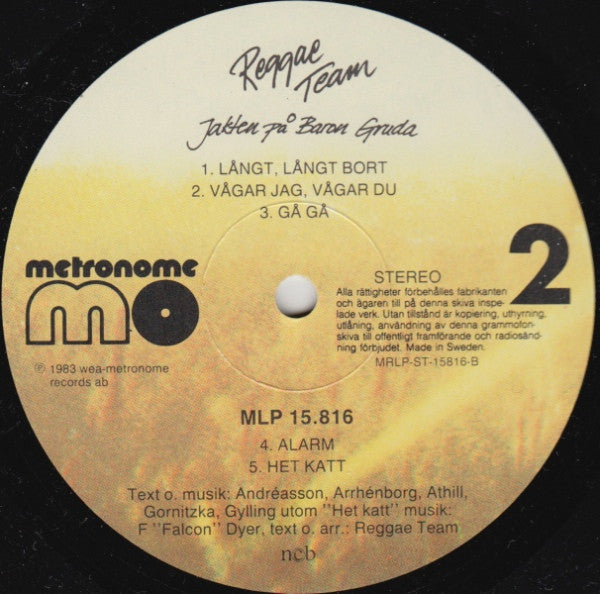 Reggae Team : Jakten På Baron Gruda (LP, Album)