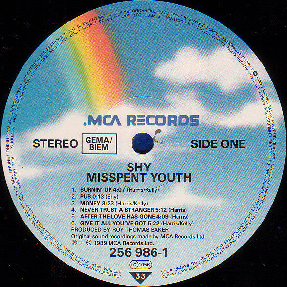 Shy (5) : Misspent Youth (LP, Album)