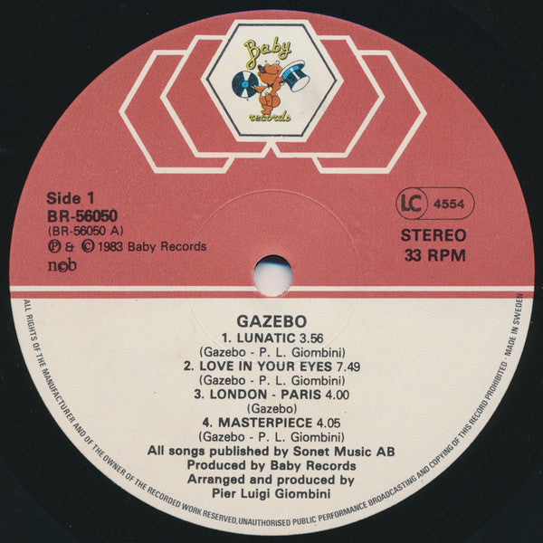 Gazebo : Gazebo (LP, Album)