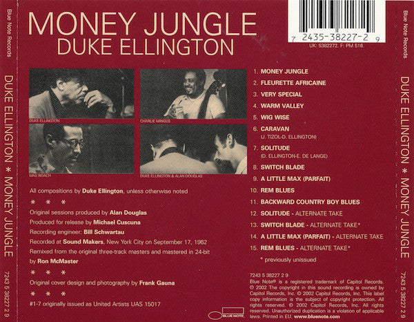 Duke Ellington, Charlie Mingus • Max Roach ~ Money Jungle (Vinyl) - Djungel & Jazz