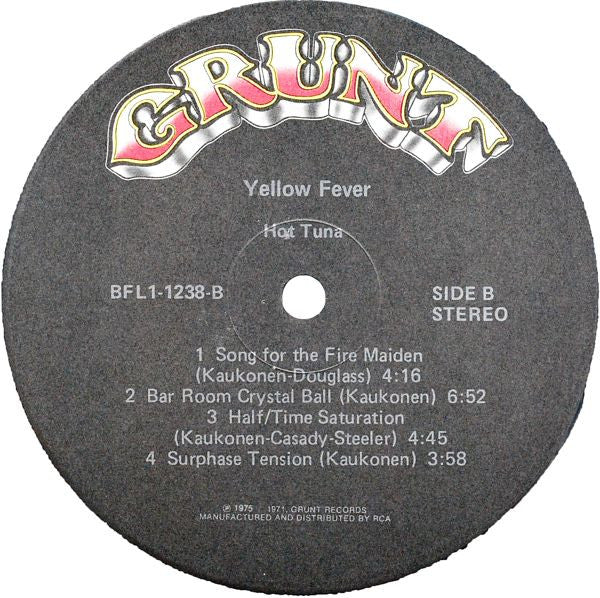 Hot Tuna ~ Yellow Fever (Vinyl) - Djungel & Jazz