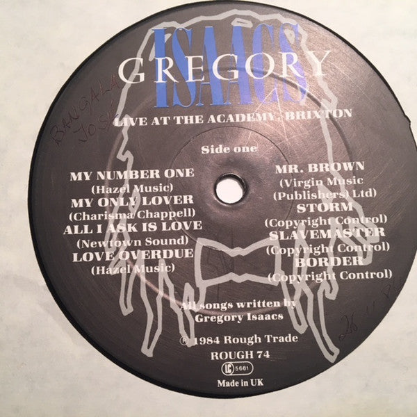 Gregory Isaacs : Live At The Academy, Brixton (LP, Album, bla)