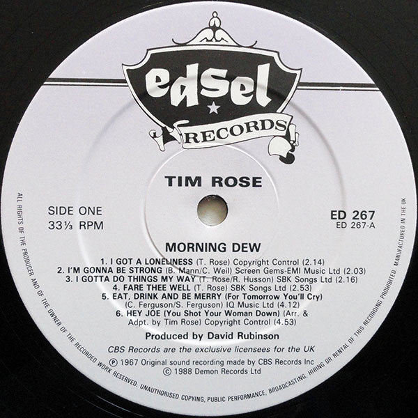 Tim Rose : Morning Dew (LP, Album, RE)