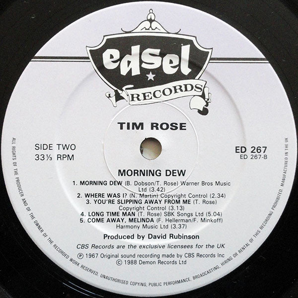 Tim Rose : Morning Dew (LP, Album, RE)