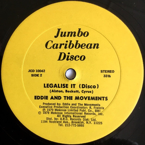 Eddie And The Movements : Legalise It (12")