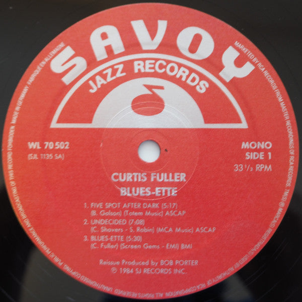 Curtis Fuller ~ Blues-ette (Vinyl) - Djungel & Jazz