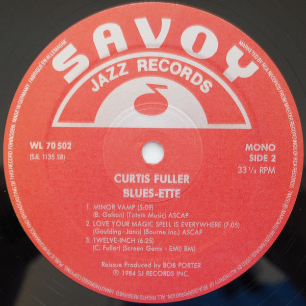 Curtis Fuller ~ Blues-ette (Vinyl) - Djungel & Jazz