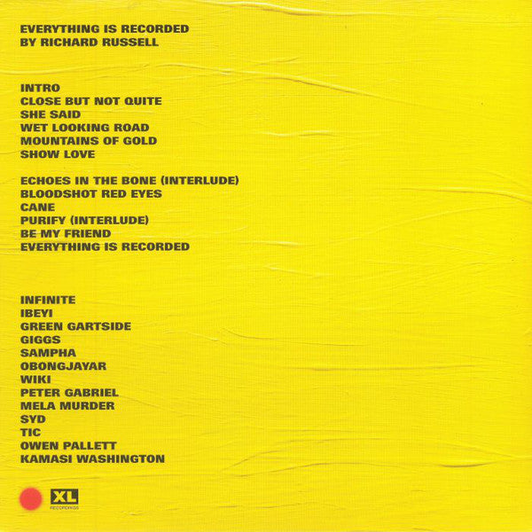 Everything Is Recorded : Everything Is Recorded (LP, Album, Ltd, Yel + CD, Album)