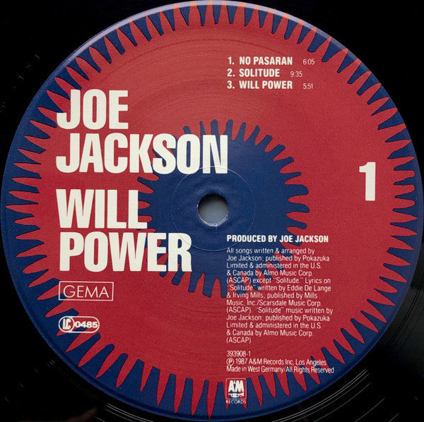 Joe Jackson ~ Will Power (Vinyl) - Djungel & Jazz