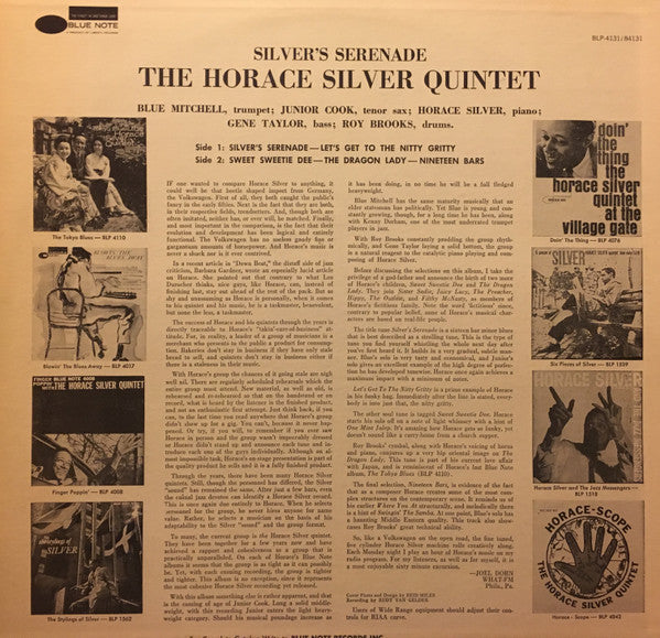 The Horace Silver Quintet ~ Silver's Serenade (Vinyl) - Djungel & Jazz