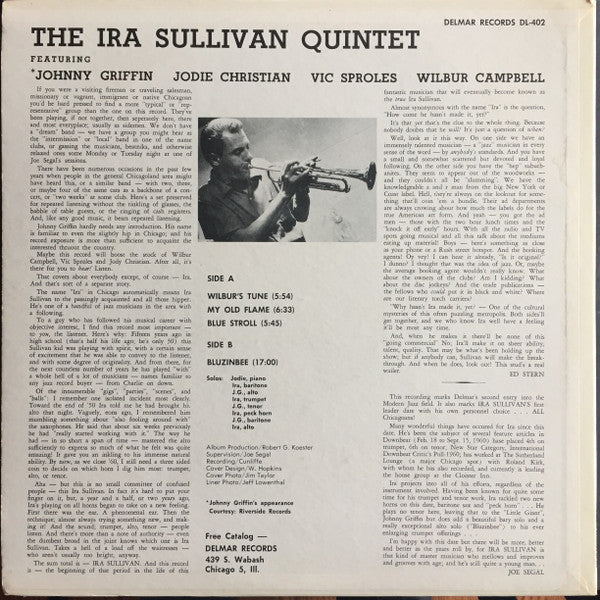 The Ira Sullivan Quintet ~ The Ira Sullivan Quintet (Vinyl) - Djungel & Jazz