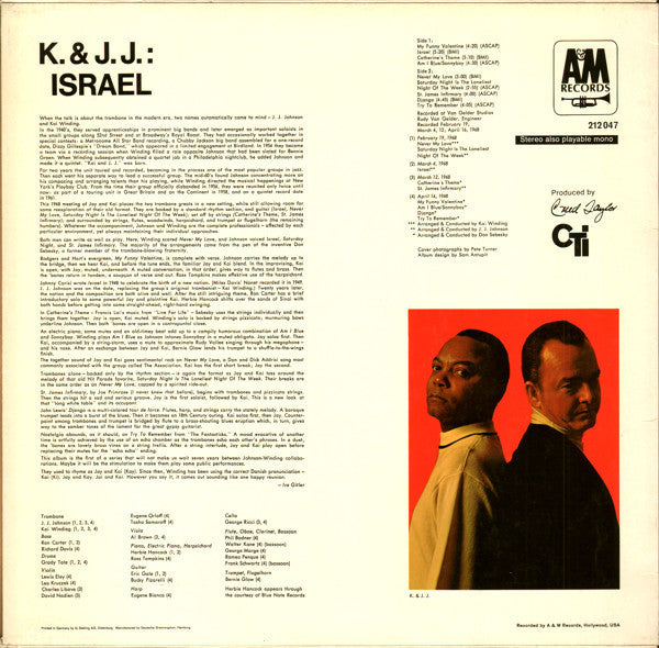 K. & J.J. ~ Israel (Vinyl) - Djungel & Jazz
