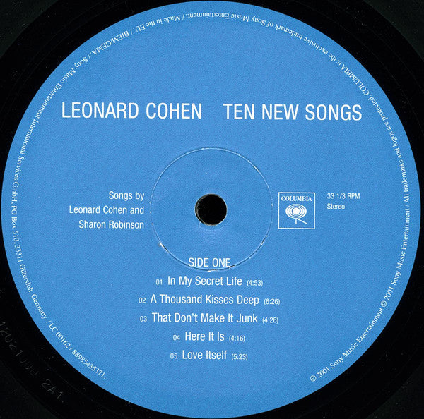 Leonard Cohen ~ Ten New Songs (Vinyl) - Djungel & Jazz