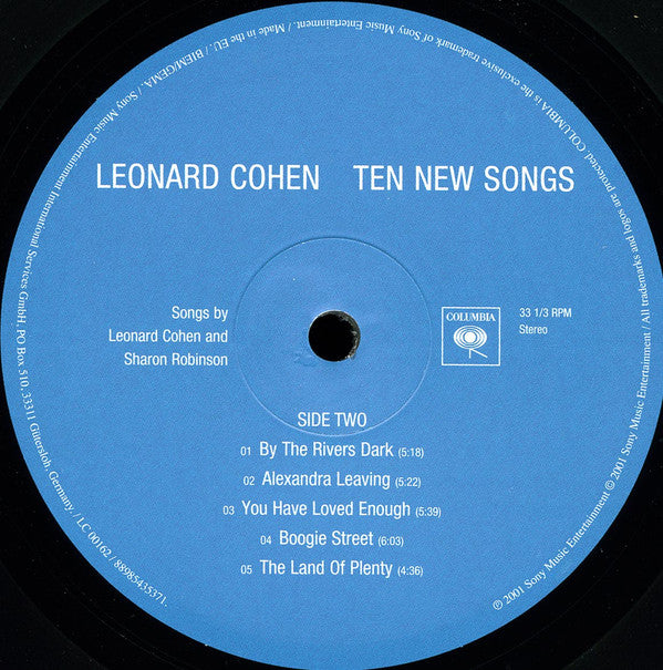 Leonard Cohen ~ Ten New Songs (Vinyl) - Djungel & Jazz