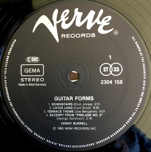 Kenny Burrell ~ Guitar Forms (Vinyl) - Djungel & Jazz