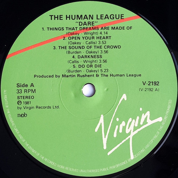 The Human League ~ Dare! (Vinyl) - Djungel & Jazz