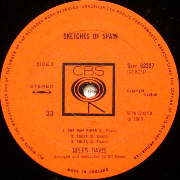 Miles Davis ~ Sketches Of Spain (Vinyl) - Djungel & Jazz