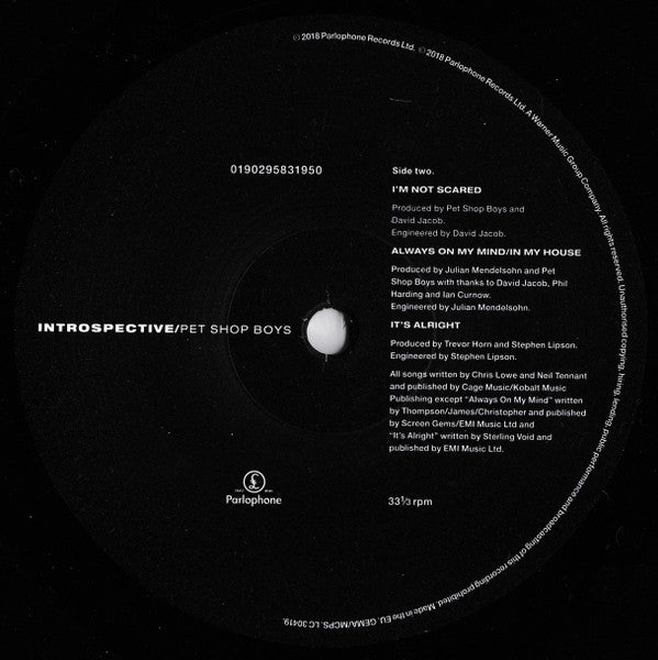 Pet Shop Boys ~ Introspective (Vinyl) - Djungel & Jazz