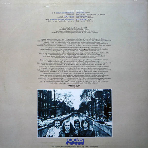 Focus  ~ In And Out Of Focus (Vinyl) - Djungel & Jazz