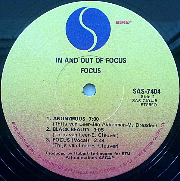 Focus  ~ In And Out Of Focus (Vinyl) - Djungel & Jazz