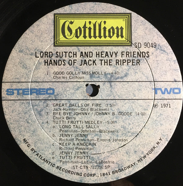 Lord Sutch And Heavy Friends ~ Hands Of Jack The Ripper (Vinyl) - Djungel & Jazz