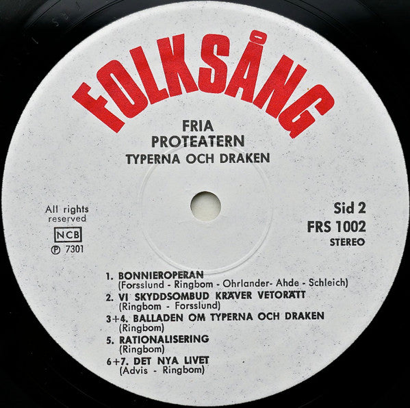 Fria Proteatern ~ Typerna Och Draken (Vinyl) - Djungel & Jazz