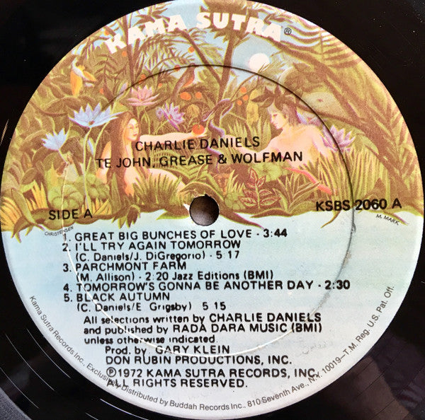 Charlie Daniels ~ Te John, Grease & Wolfman (Vinyl) - Djungel & Jazz