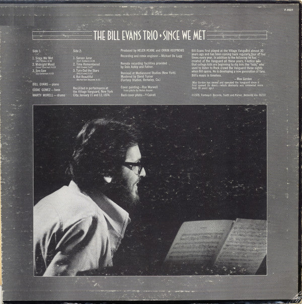 The Bill Evans Trio ~ Since We Met (Vinyl) - Djungel & Jazz