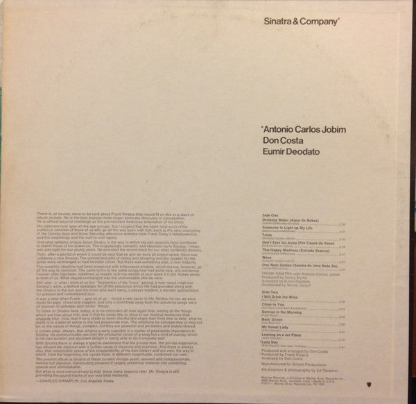 Frank Sinatra ~ Sinatra & Company (Vinyl) - Djungel & Jazz