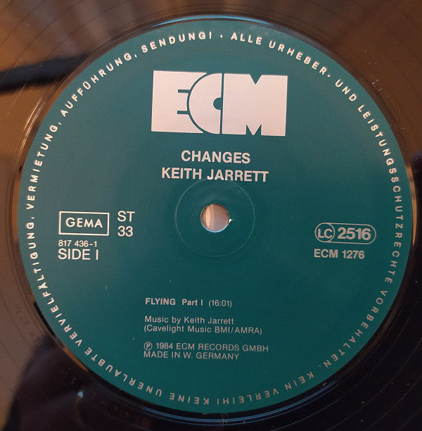Keith Jarrett, Gary Peacock, Jack DeJohnette : Changes (LP, Album)
