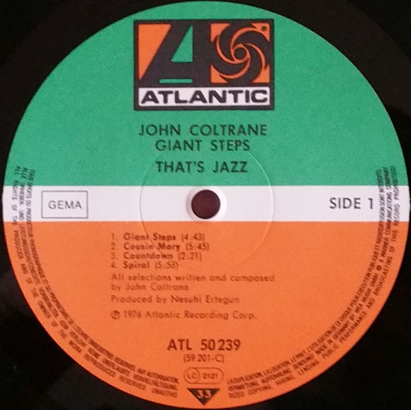 John Coltrane : Giant Steps (LP, Album, RE, Gat)