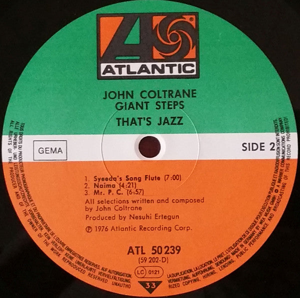 John Coltrane : Giant Steps (LP, Album, RE, Gat)