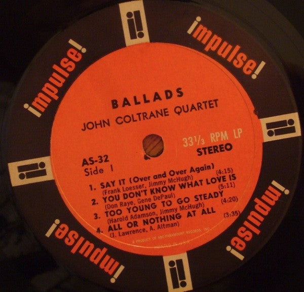 The John Coltrane Quartet ~ Ballads (Vinyl) - Djungel & Jazz